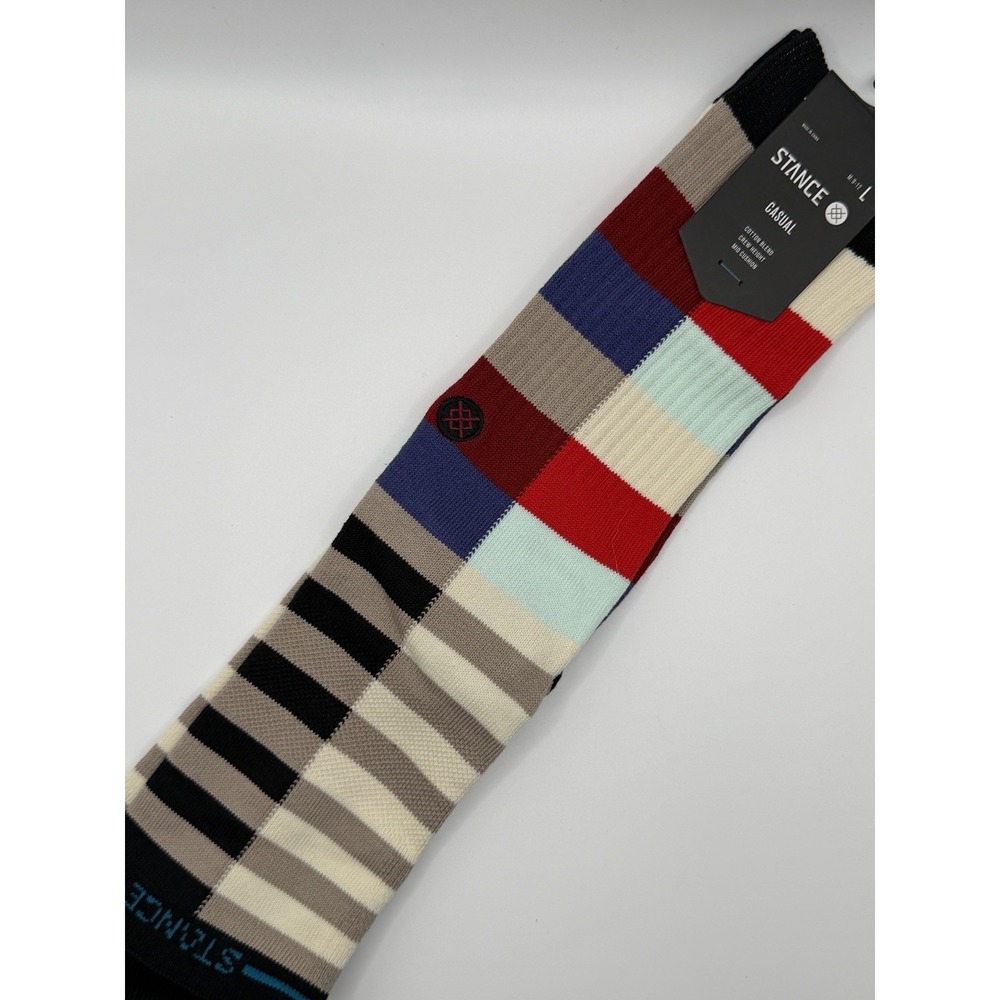 Stance Casual Crew Socks Multi Color Squares A556A25STK Mens Large NWT